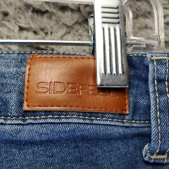 Sidefeel Jeans Womens Size 12 Blue High Waist Straight Leg Stretch Denim - Picture 3 of 12